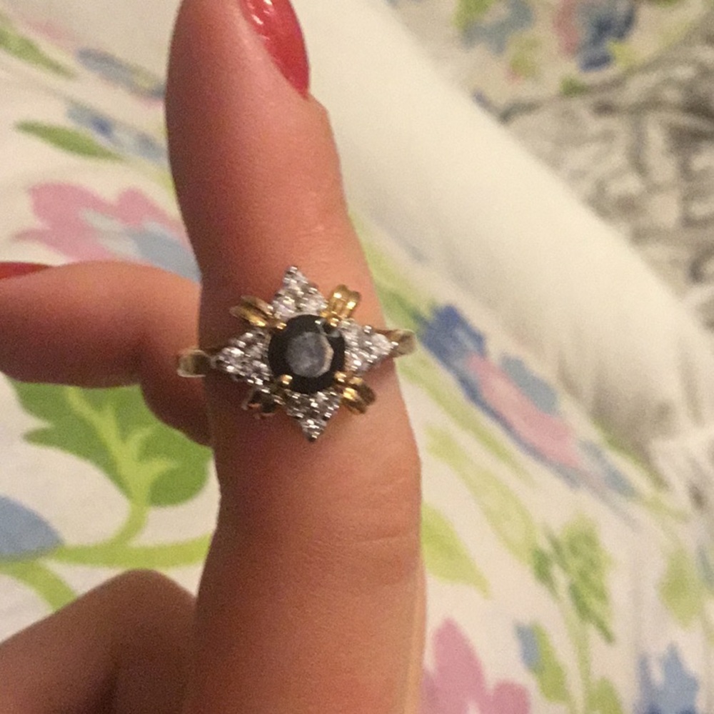 Genuine sapphire ring, size 5.5